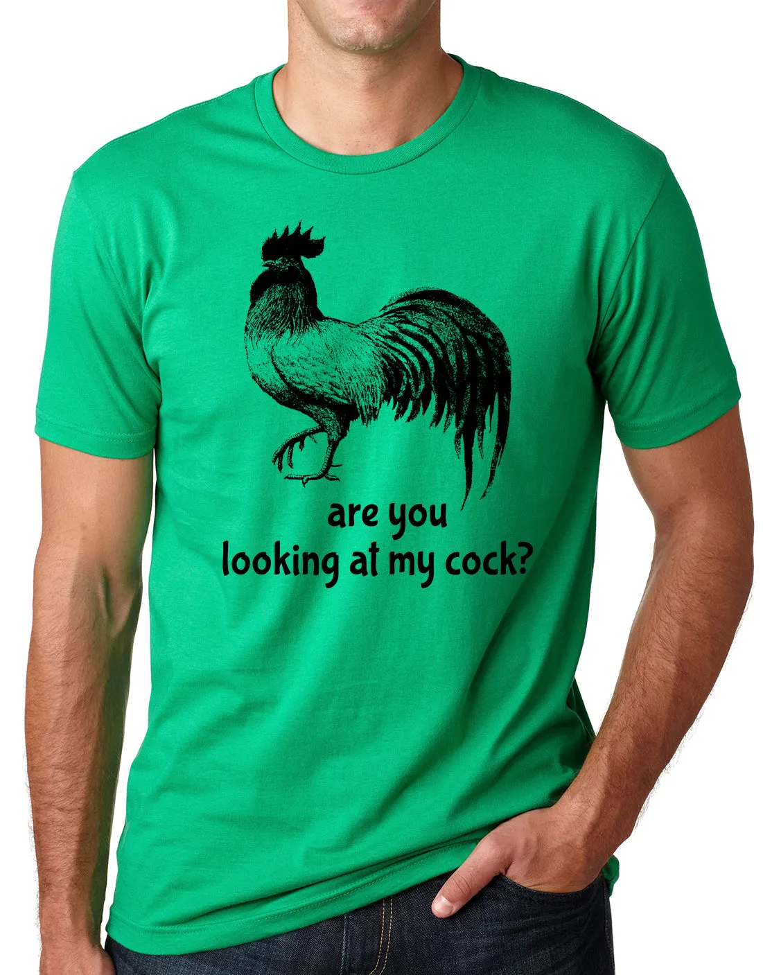 Think Out Loud Apparel Are You Looking At My Cock Funny Rooster T Shirt Humor Tee