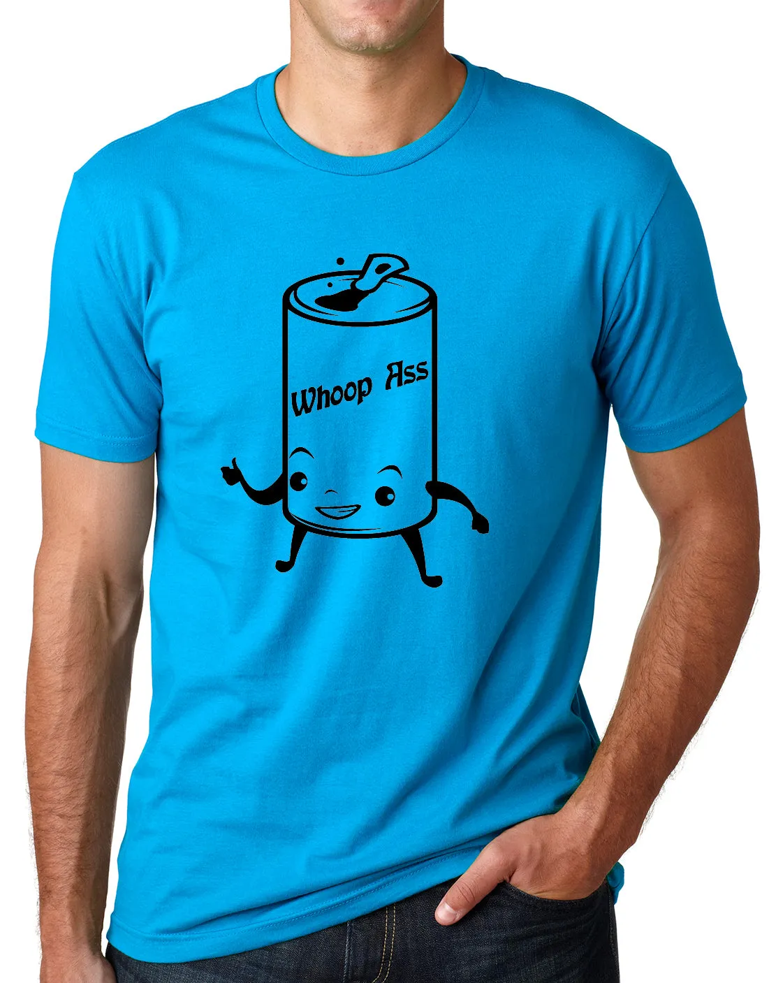 Think Out Loud Apparel Can of Whoop Ass Funny T Shirt Attitude Humor Tee