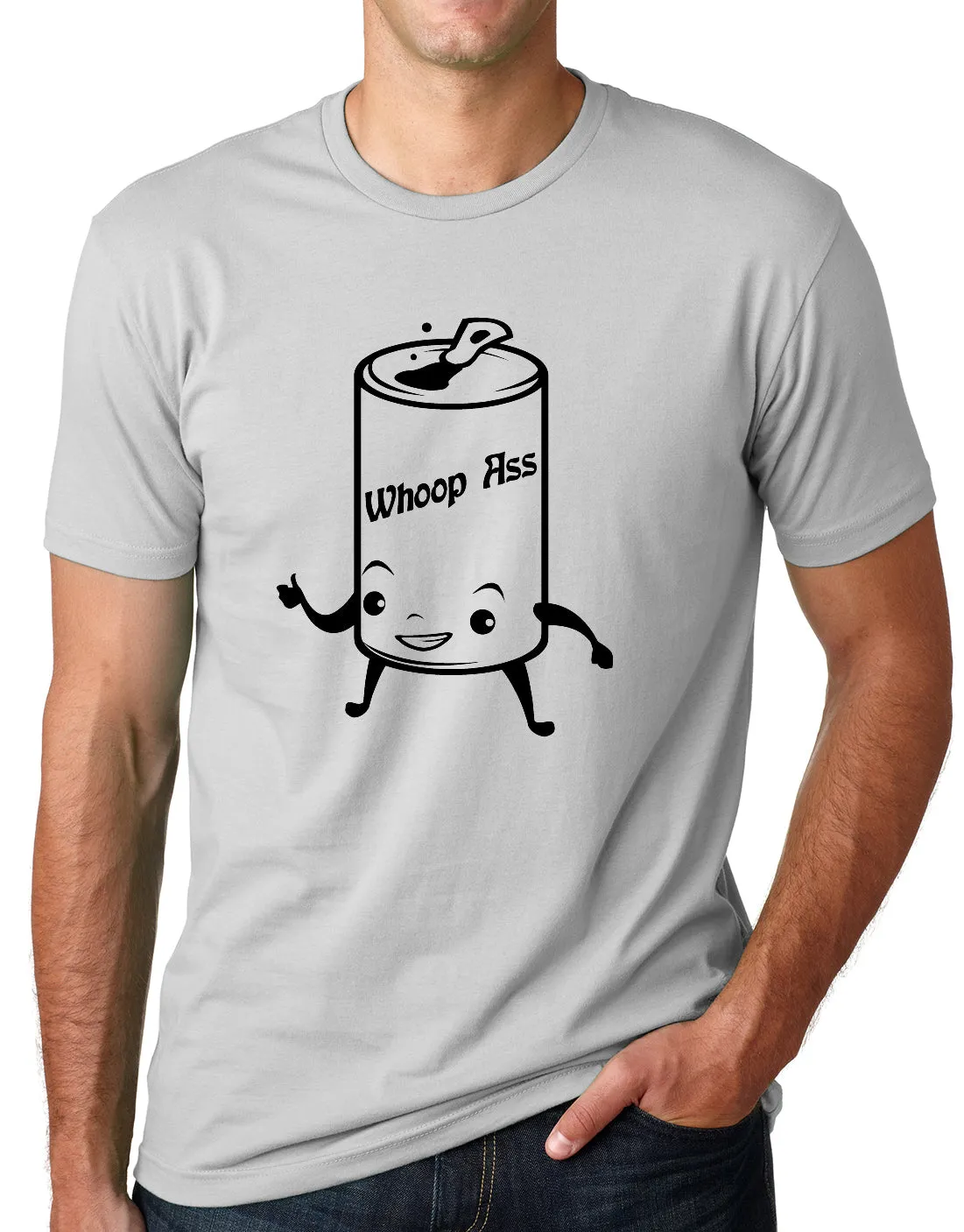 Think Out Loud Apparel Can of Whoop Ass Funny T Shirt Attitude Humor Tee