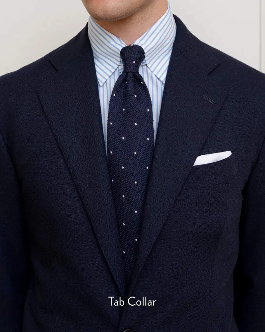 Thomas Mason Blue Navy Tattersall Check