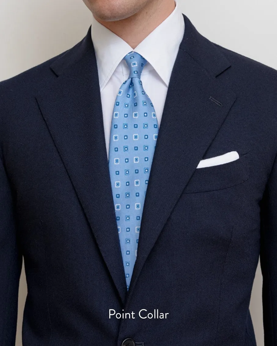 Thomas Mason Blue Navy Tattersall Check