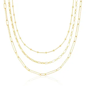 three layer chain | triple round & oval