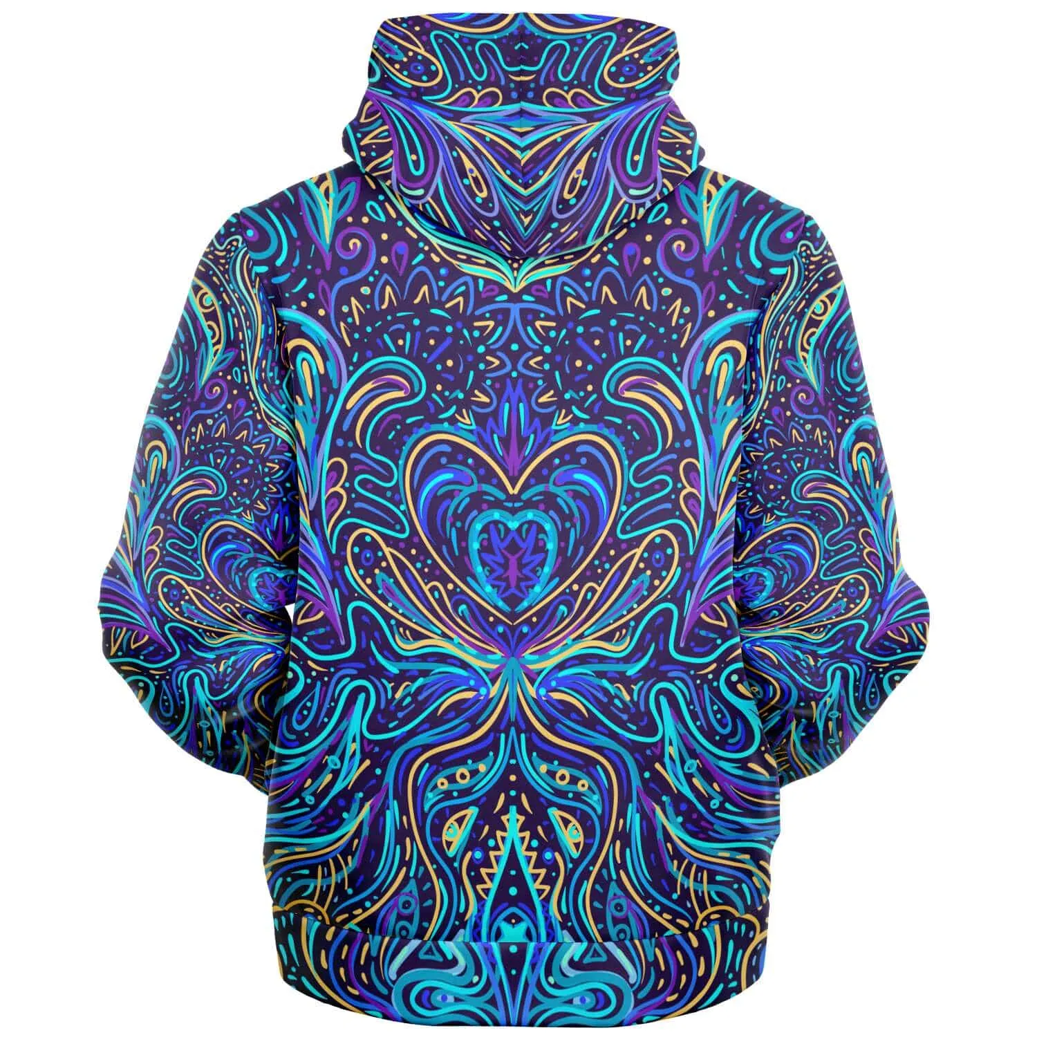 Trippy Psychedelic Blue Turquoise | Zip Up Hoodie