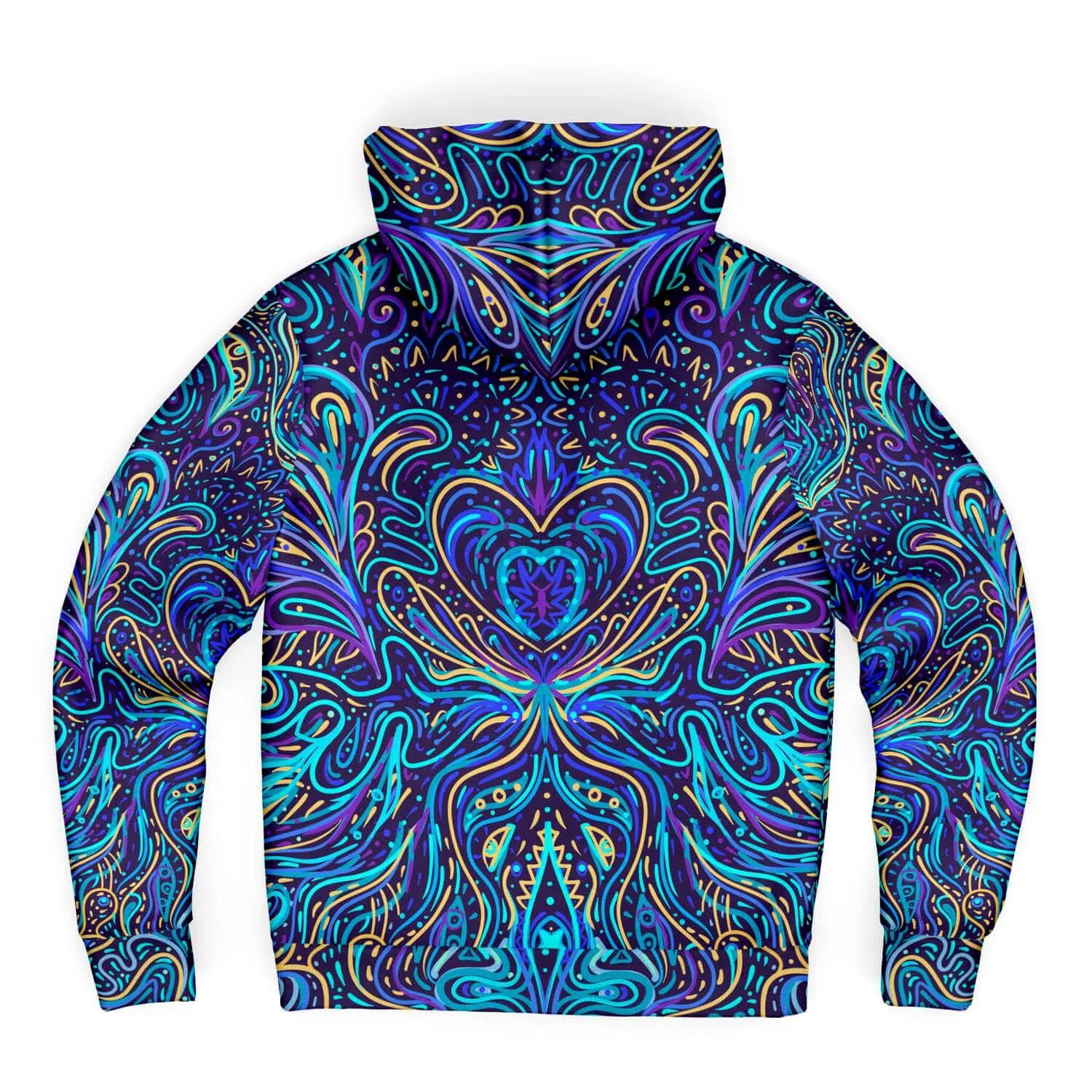 Trippy Psychedelic Blue Turquoise | Zip Up Hoodie