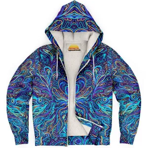 Trippy Psychedelic Blue Turquoise | Zip Up Hoodie