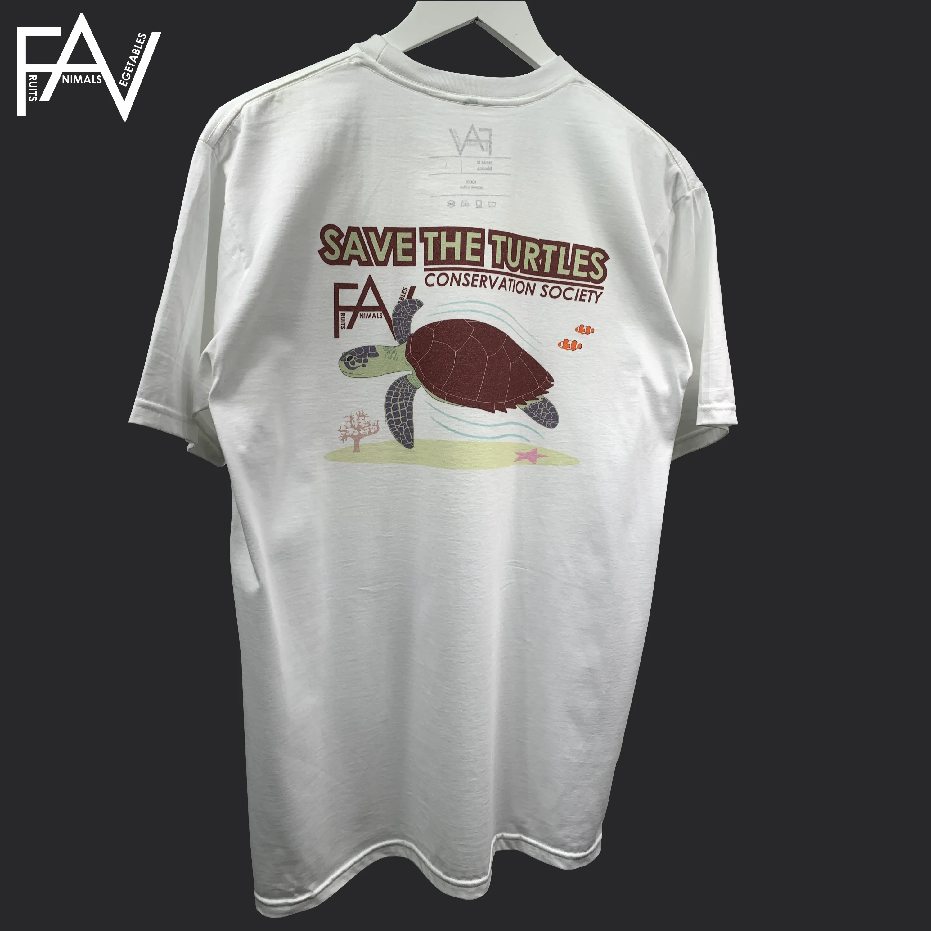 Turtle - White Organic Heavyweight T-Shirt