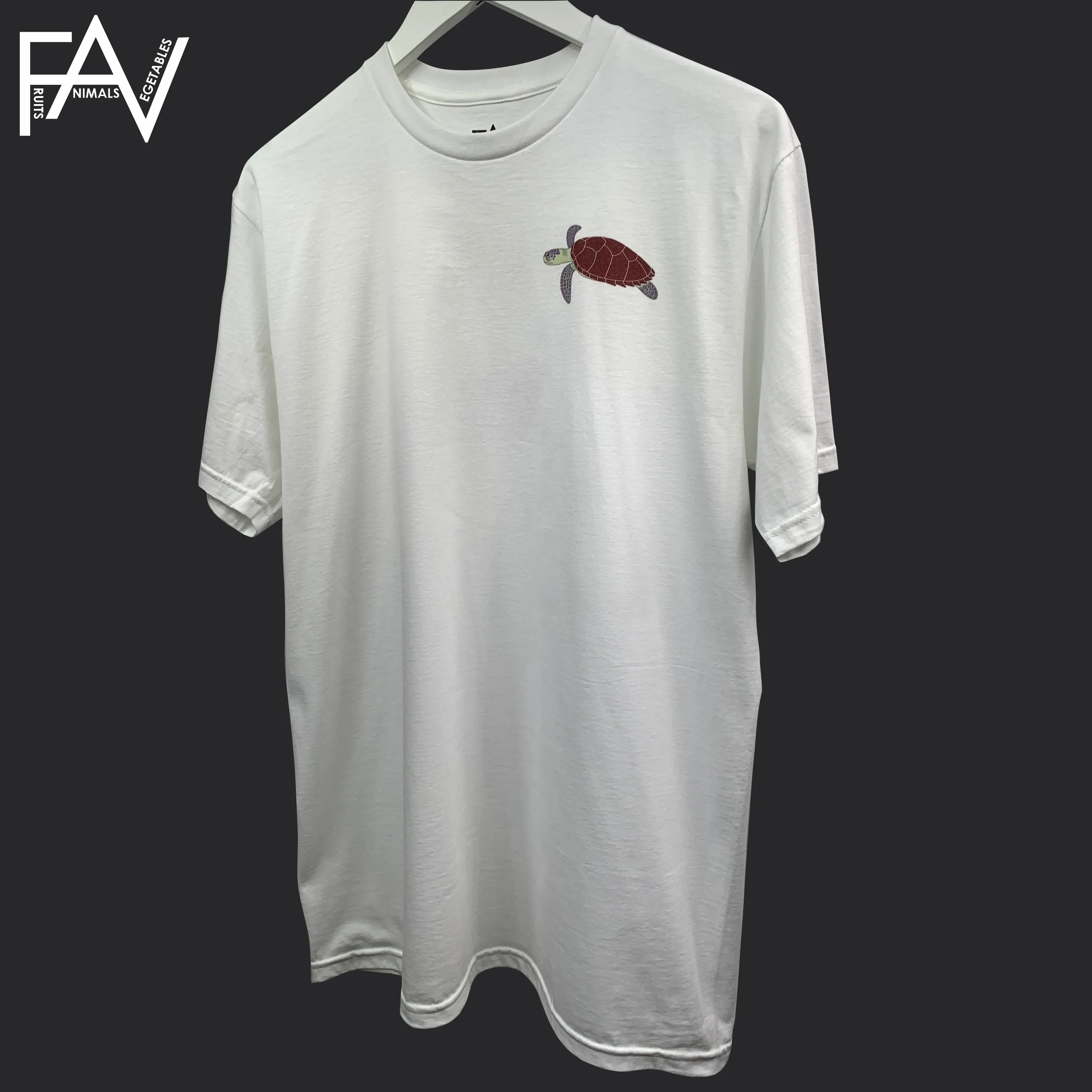 Turtle - White Organic Heavyweight T-Shirt