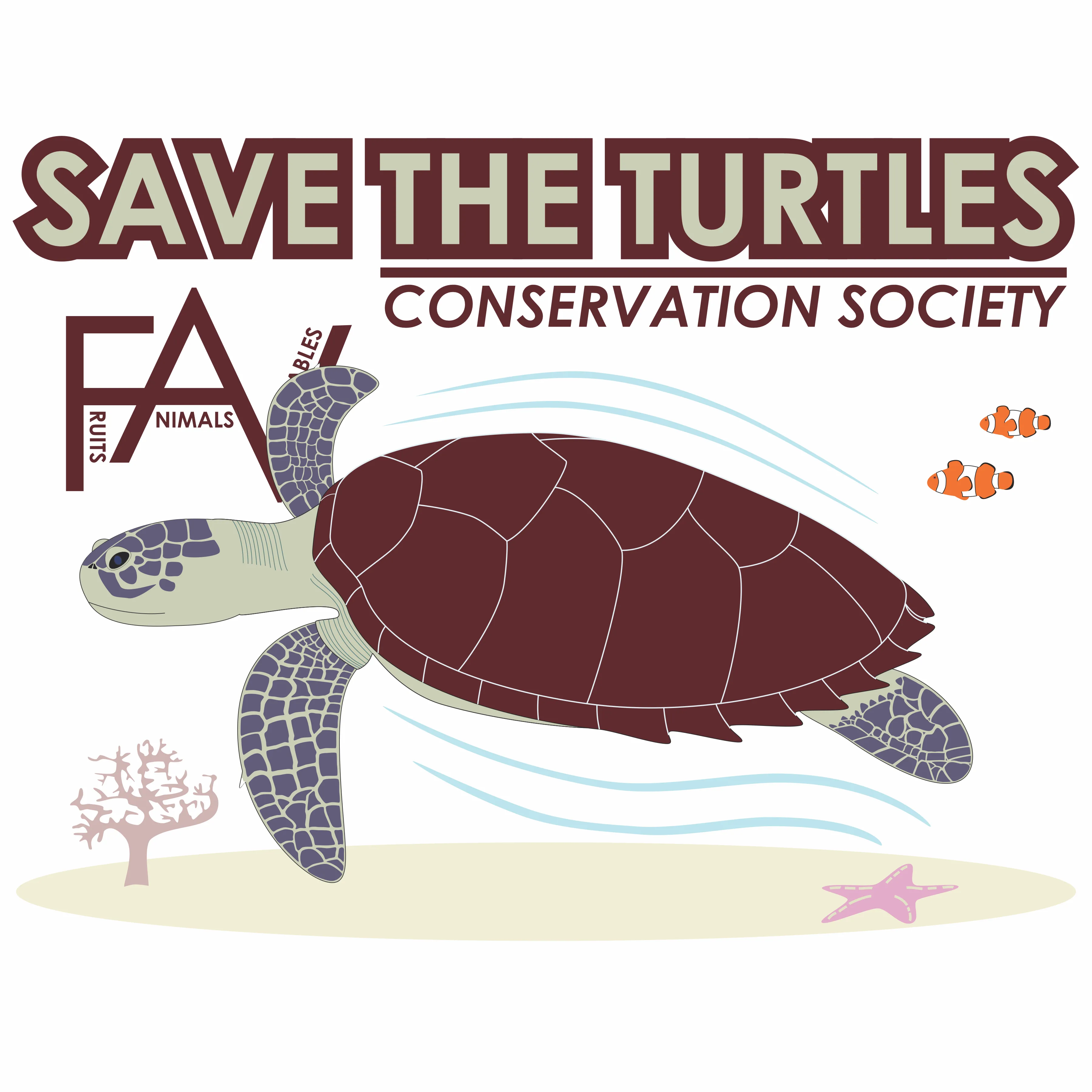 Turtle - White Organic Heavyweight T-Shirt