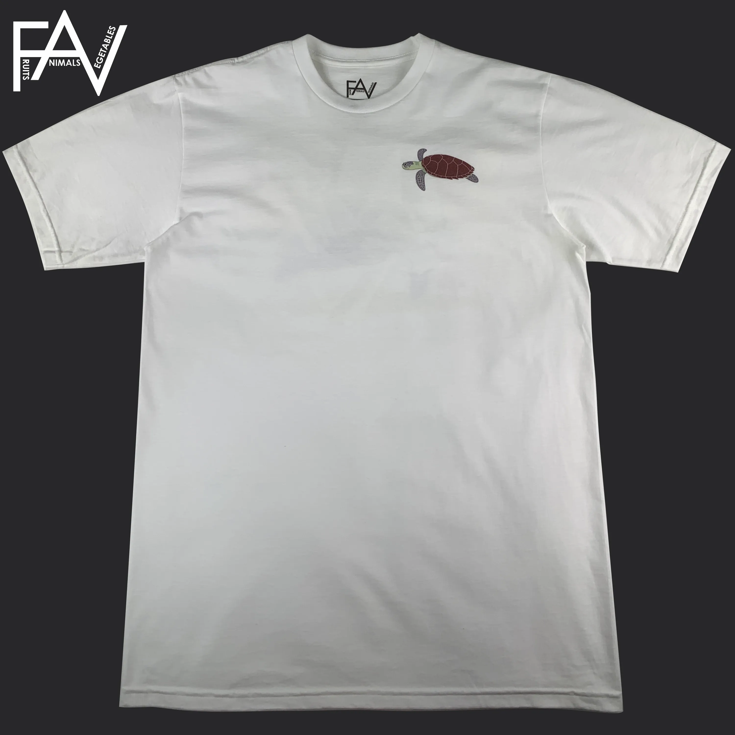 Turtle - White Organic Heavyweight T-Shirt