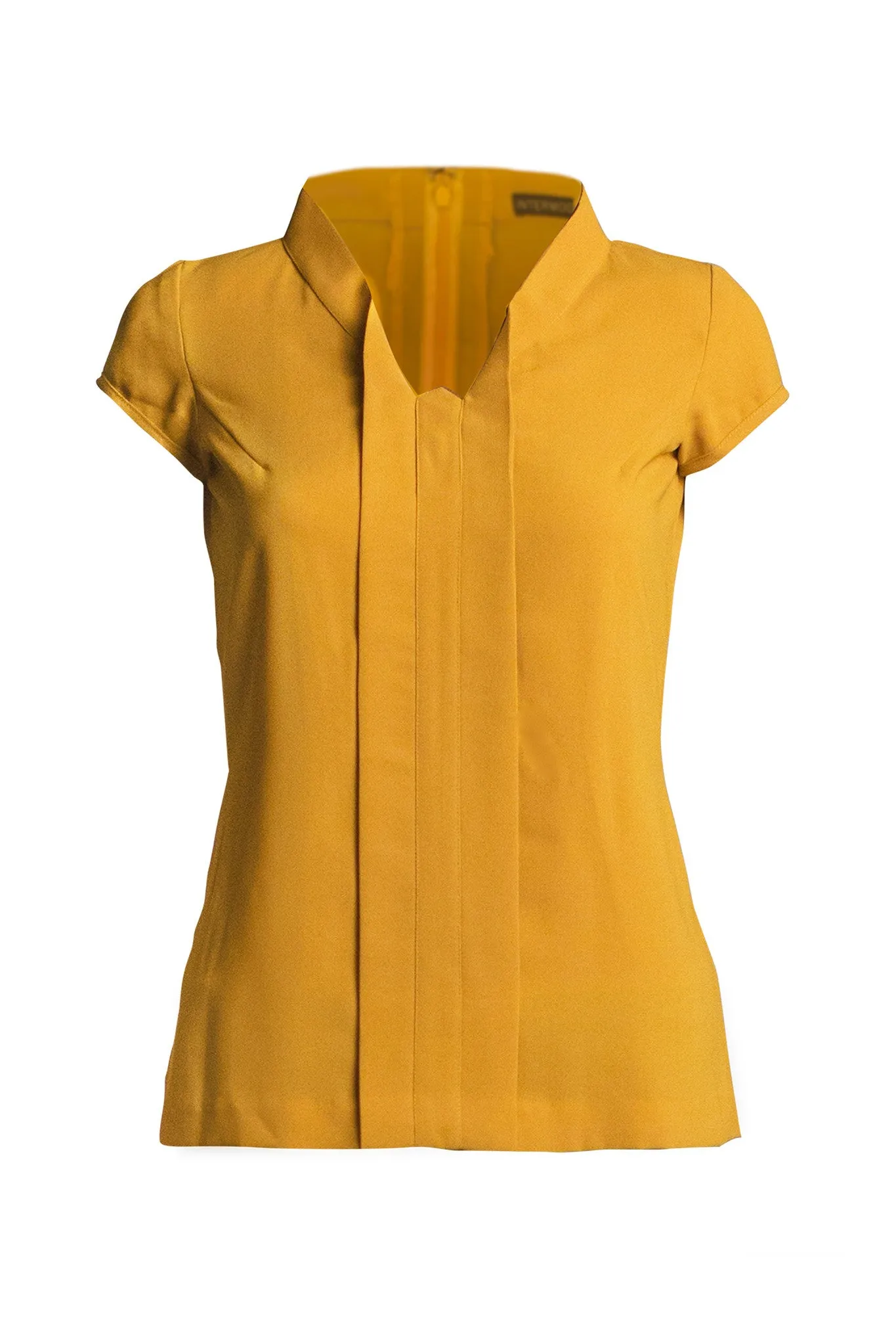 Twist Collar Formal Blouse