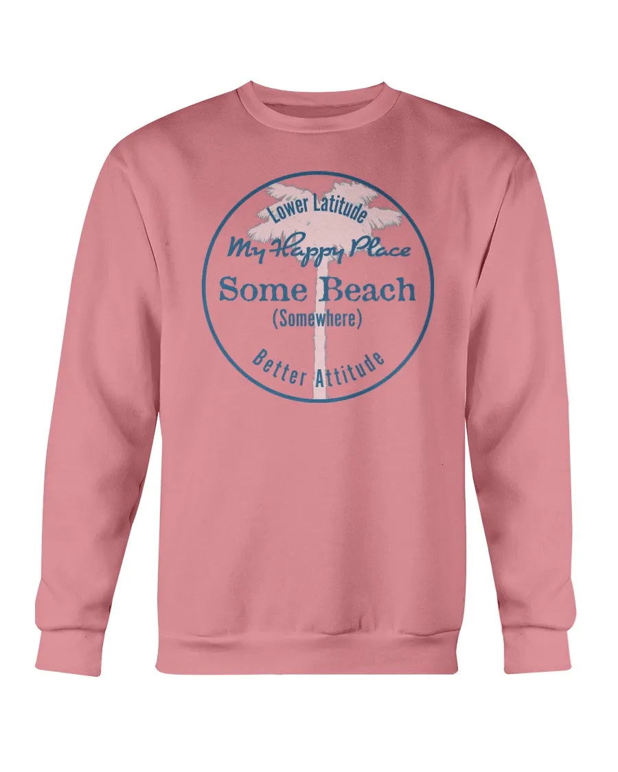 Unisex Premium Garment-Dyed Fleece Sweatshirt Some Beach is my Happy Place