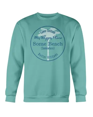 Unisex Premium Garment-Dyed Fleece Sweatshirt Some Beach is my Happy Place