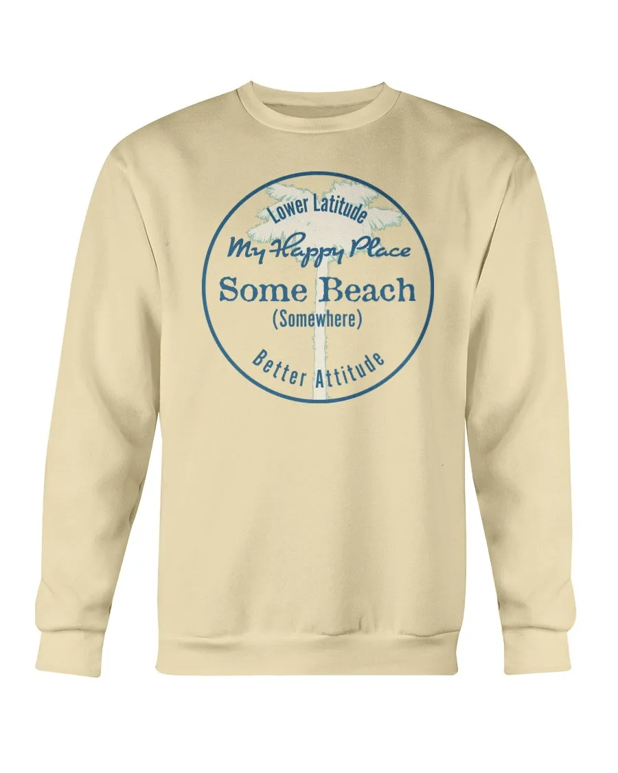 Unisex Premium Garment-Dyed Fleece Sweatshirt Some Beach is my Happy Place
