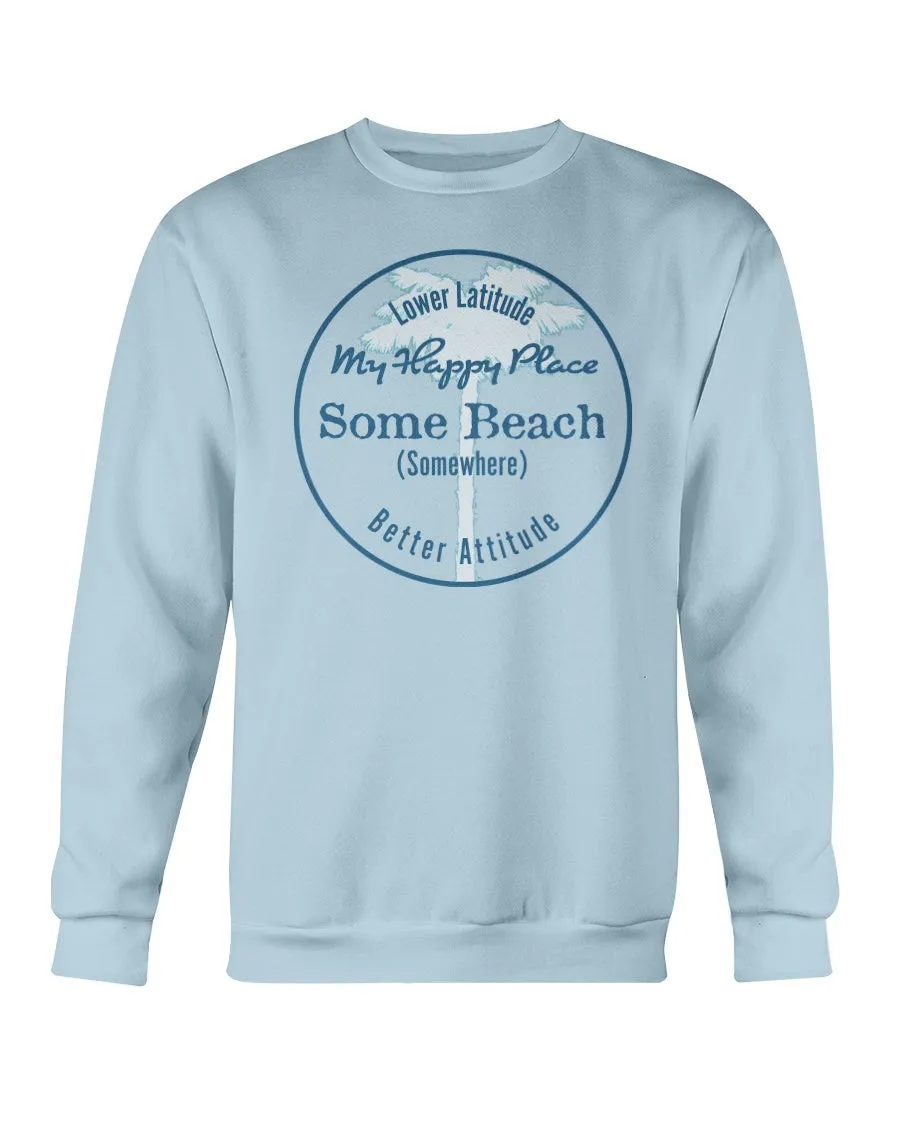 Unisex Premium Garment-Dyed Fleece Sweatshirt Some Beach is my Happy Place