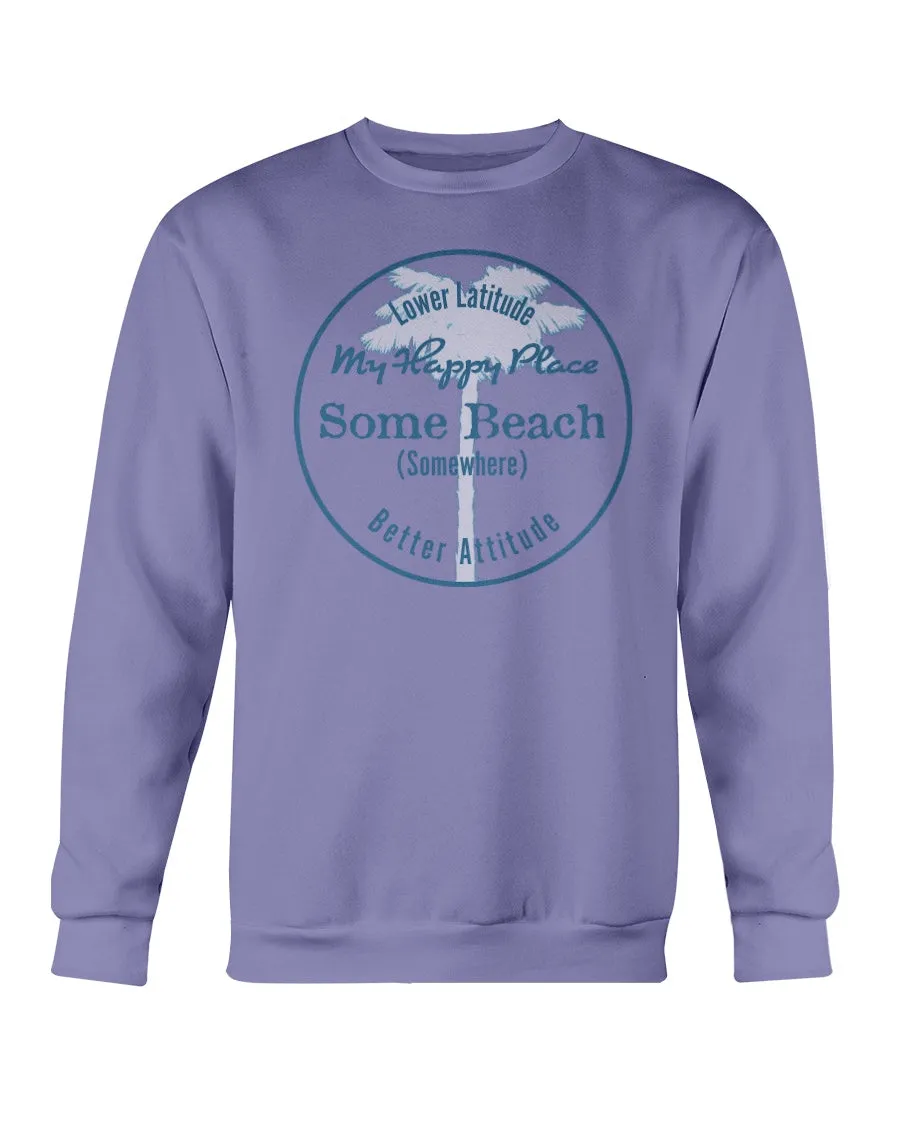 Unisex Premium Garment-Dyed Fleece Sweatshirt Some Beach is my Happy Place