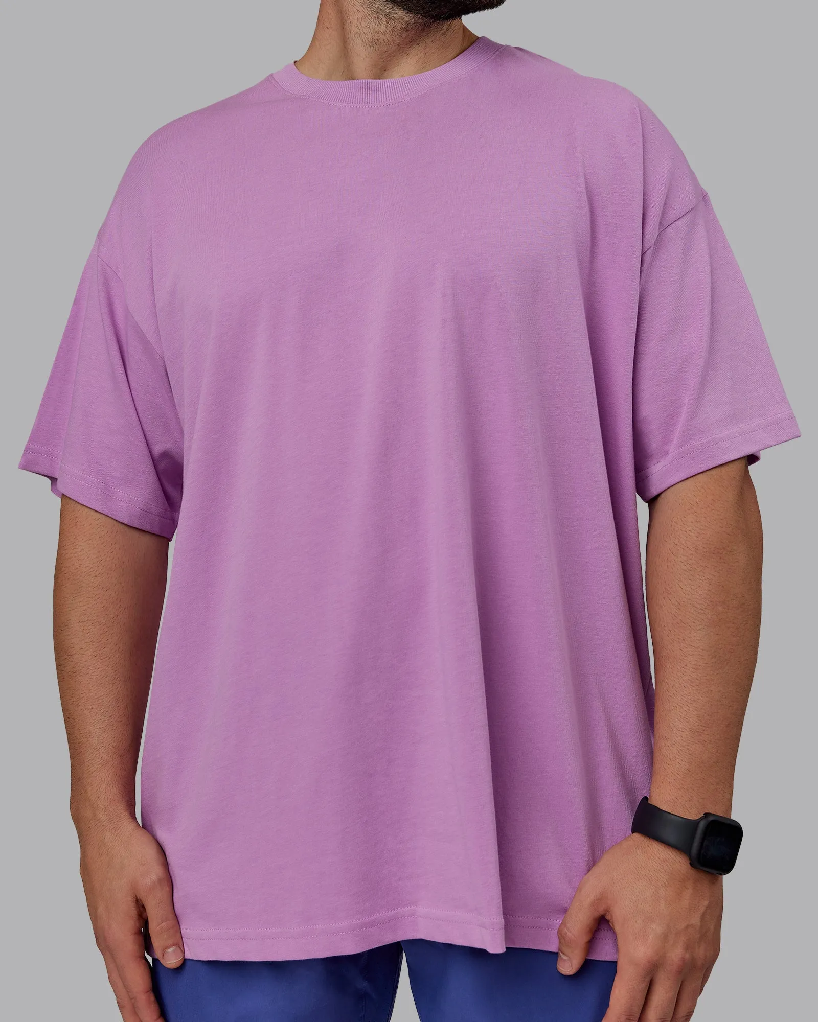 Unisex Pressure Heavyweight Tee Oversize - Light Violet-White