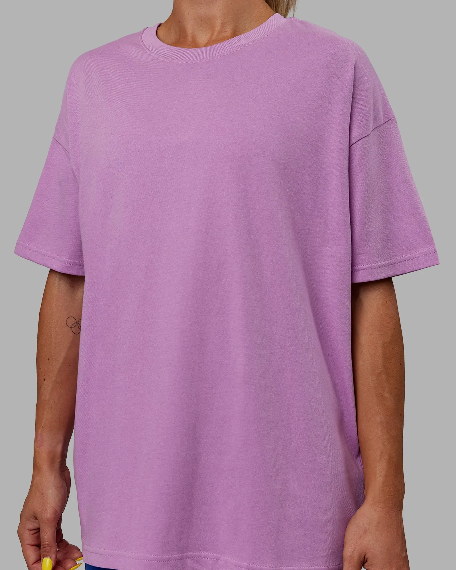 Unisex Pressure Heavyweight Tee Oversize - Light Violet-White