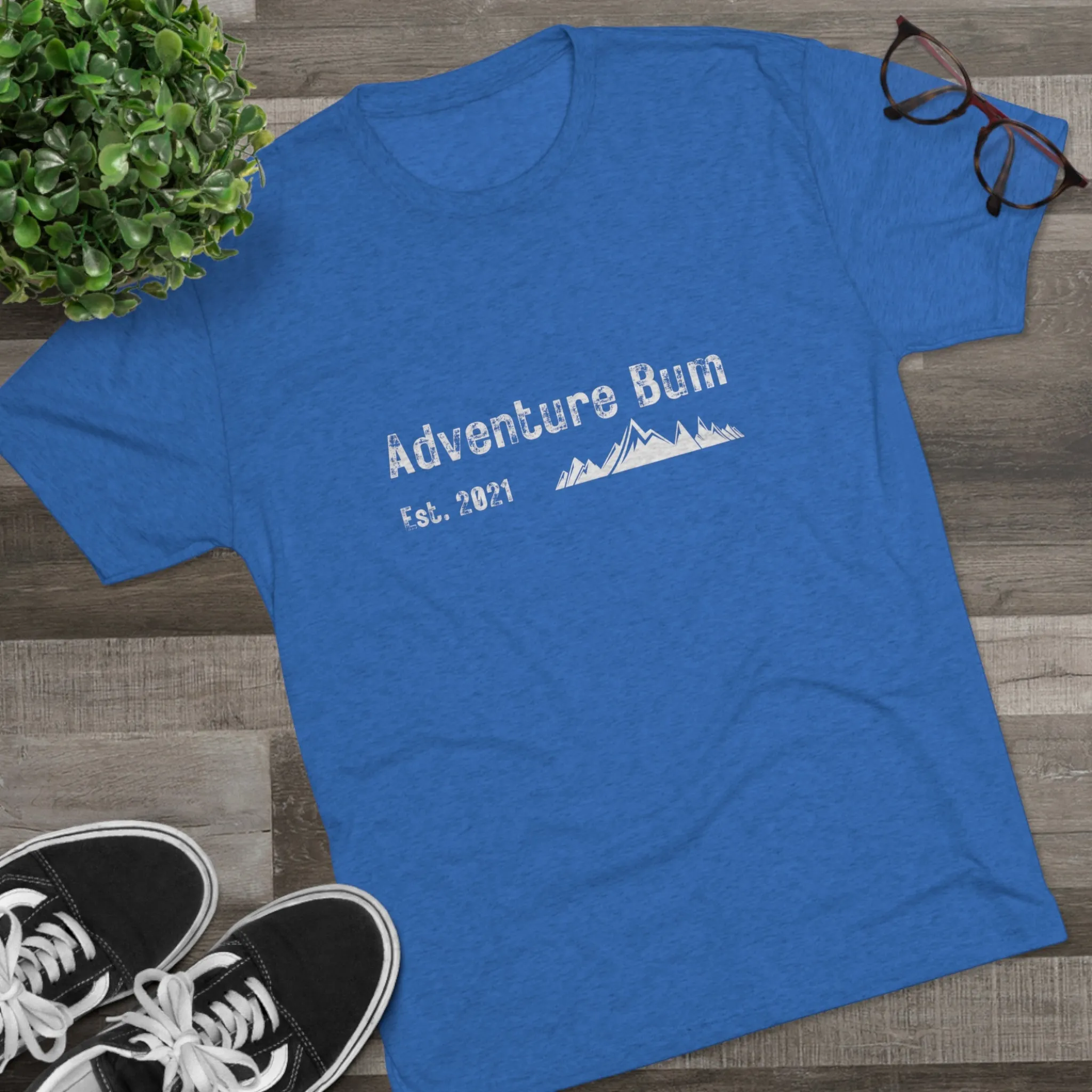 Unisex Tri-Blend Crew Tee - Classic Adventure Bum Insignia