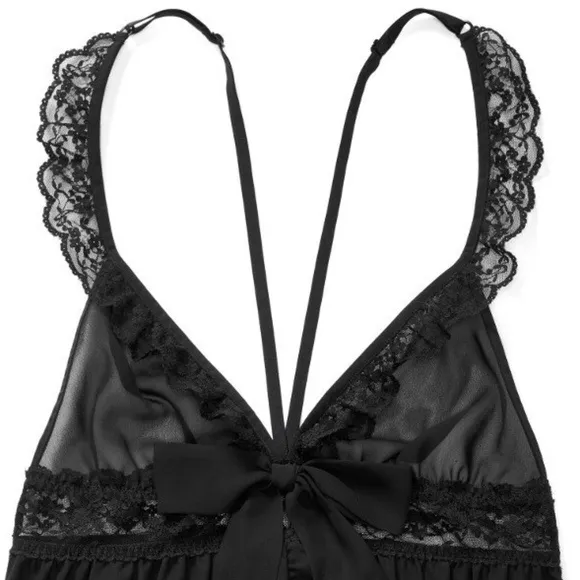 Unlined Mesh Ruffled Babydoll   Panties Women’s Underwear Lingerie