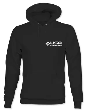 USA Climbing BW Horizontal Logo Badge Hoodie - Adult