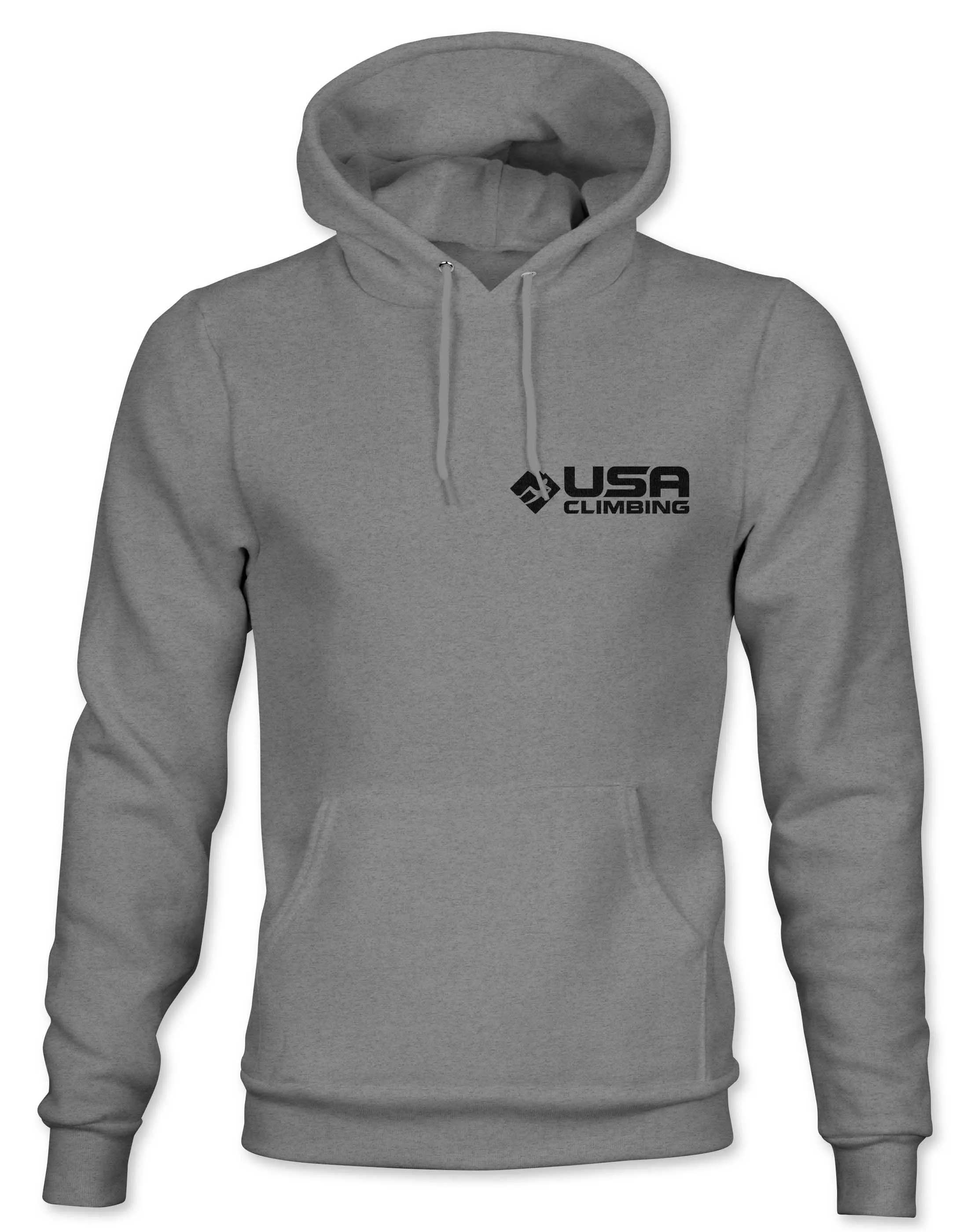 USA Climbing BW Horizontal Logo Badge Hoodie - Adult