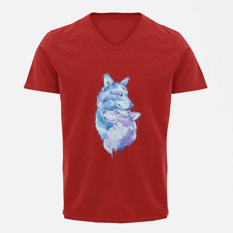 V Neck T-Shirt (Men) - Snugglebugs (5 Colours)