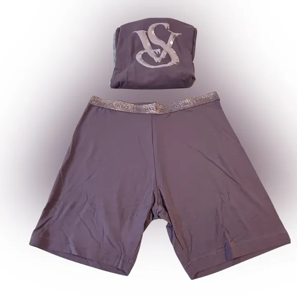 Victoria’s Secret Brushed Modal Sleep Shirt &amp; Bike Shorts Set. 2 Piece Set NWT