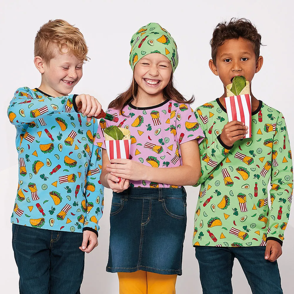 Villervalla Kids Taco T-Shirt - Ocean Blue