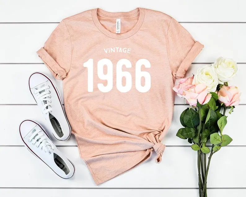 Vintage 1966 Birthday T-Shirt | 58th Birthday Party T-Shirt Cotton