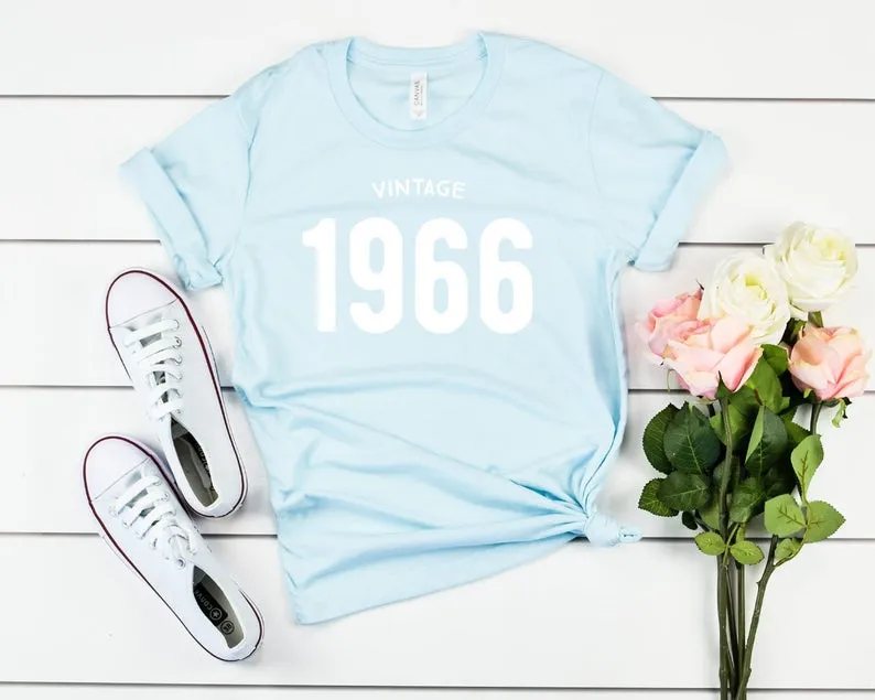 Vintage 1966 Birthday T-Shirt | 58th Birthday Party T-Shirt Cotton