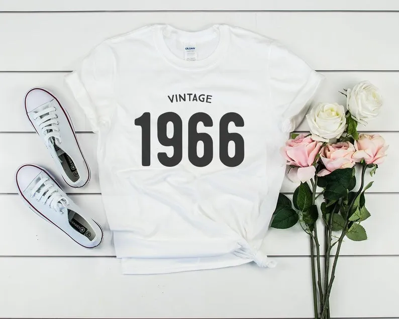 Vintage 1966 Birthday T-Shirt | 58th Birthday Party T-Shirt Cotton