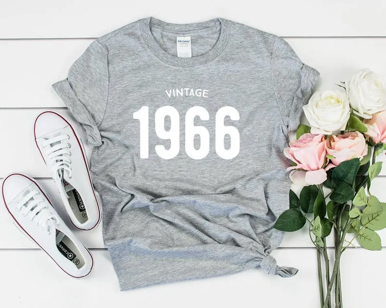Vintage 1966 Birthday T-Shirt | 58th Birthday Party T-Shirt Cotton