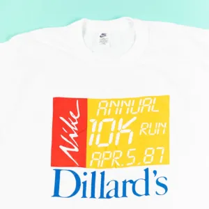 Vintage 1987 Nike Annual 10K Run Dillard's T-shirt