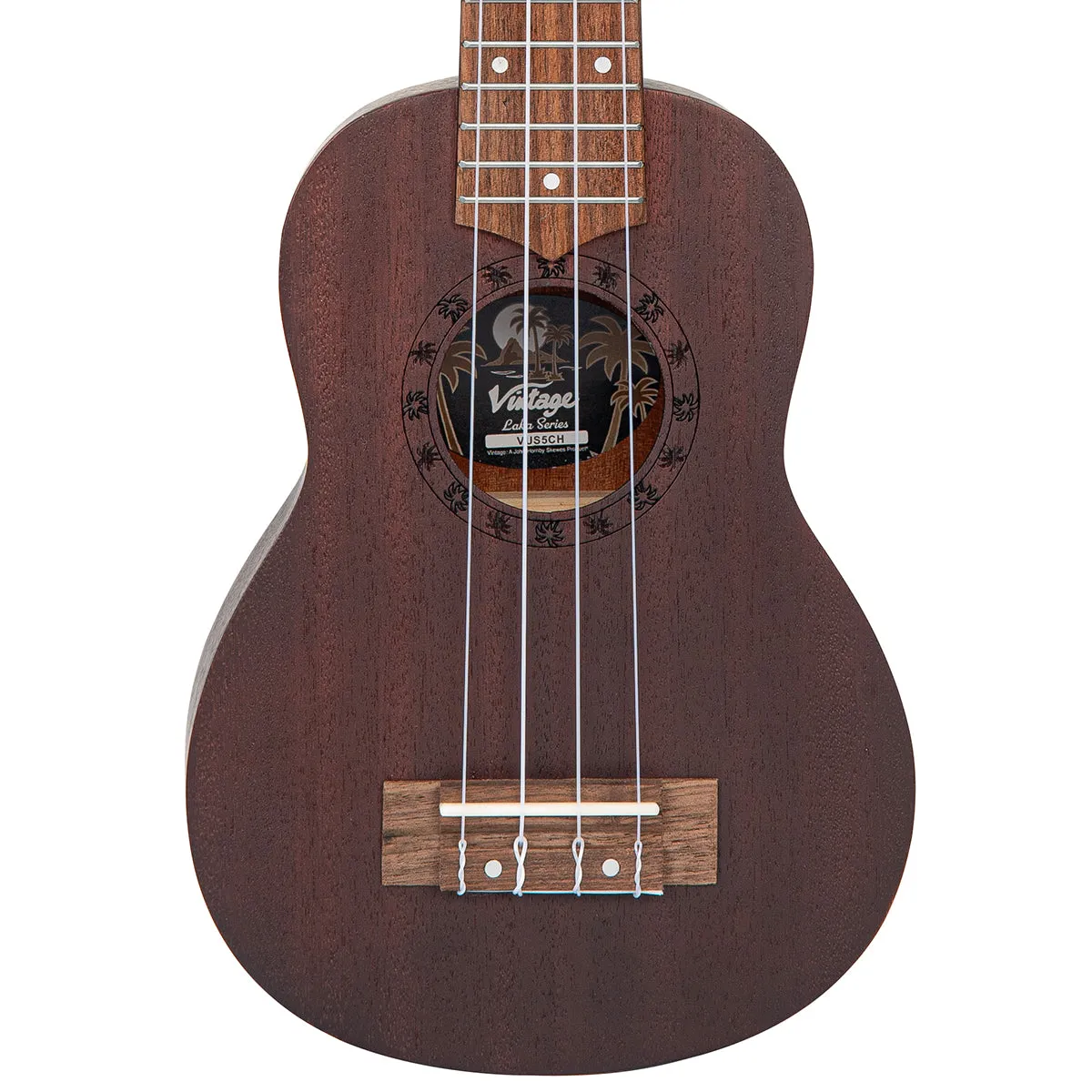 Vintage Laka Sapele Series Soprano Ukulele & Bag ~ Chocolate