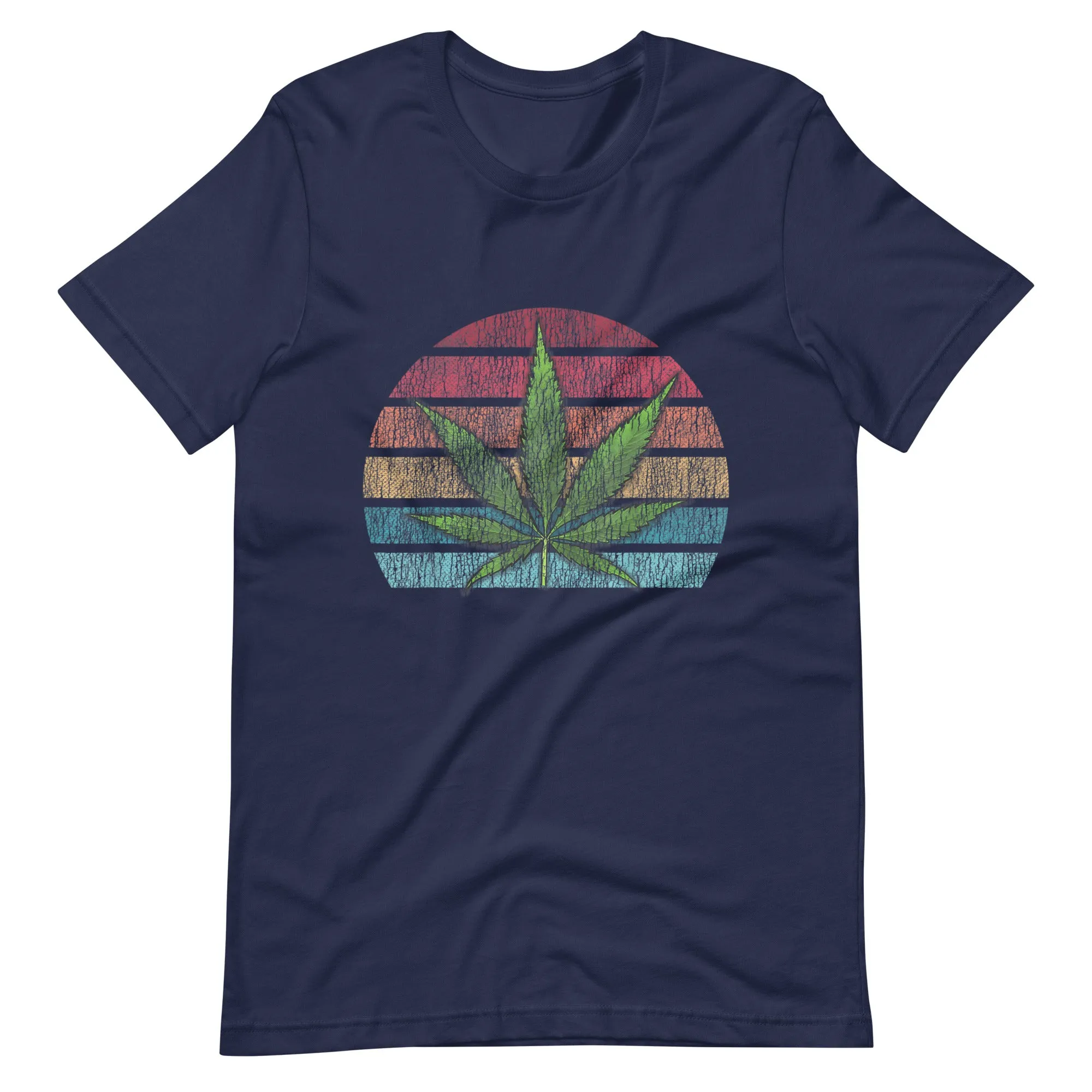 Vintage-Marijuana-Weed-Cannabis-Leaf-Retro-Stoner-Unisex t-shirt