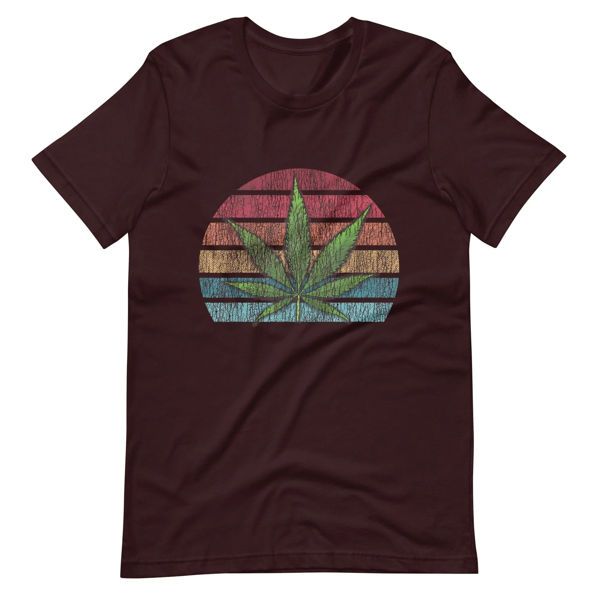 Vintage-Marijuana-Weed-Cannabis-Leaf-Retro-Stoner-Unisex t-shirt