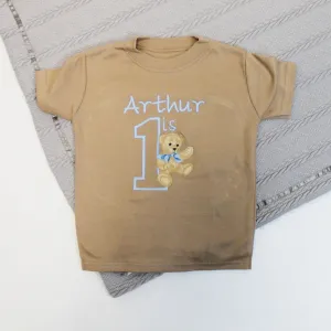 Vintage Teddy Birthday T-Shirt (Various Coloured T-Shirts)