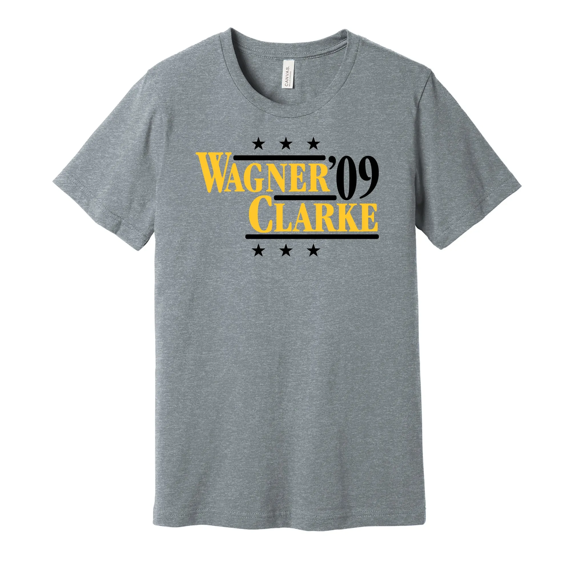 Wagner & Clarke '09 - Pittsburgh Baseball Legends Political Campaign Parody T-Shirt - Hyper Than Hype Shirts