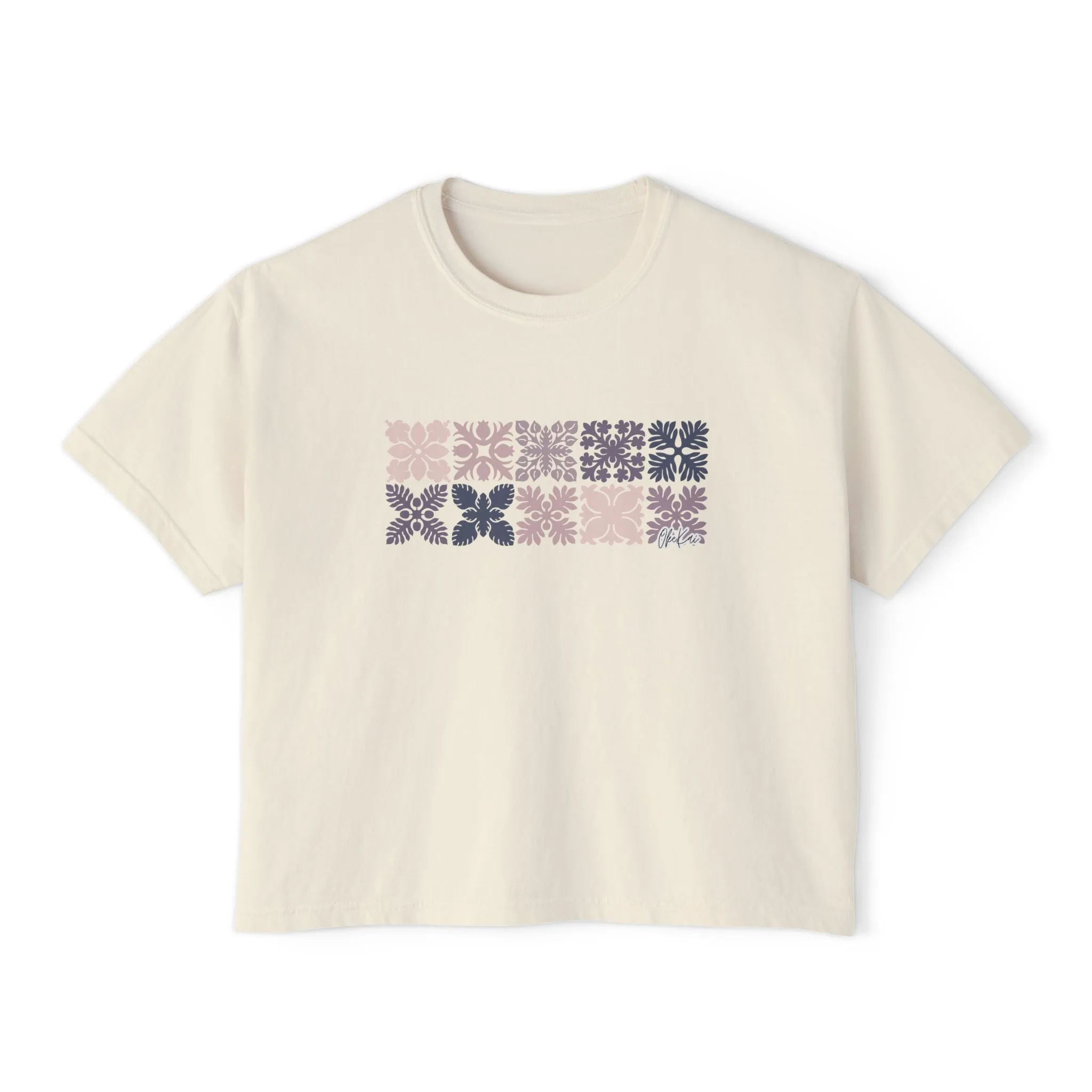 Wahine Quilt Boarder Boxy Tee