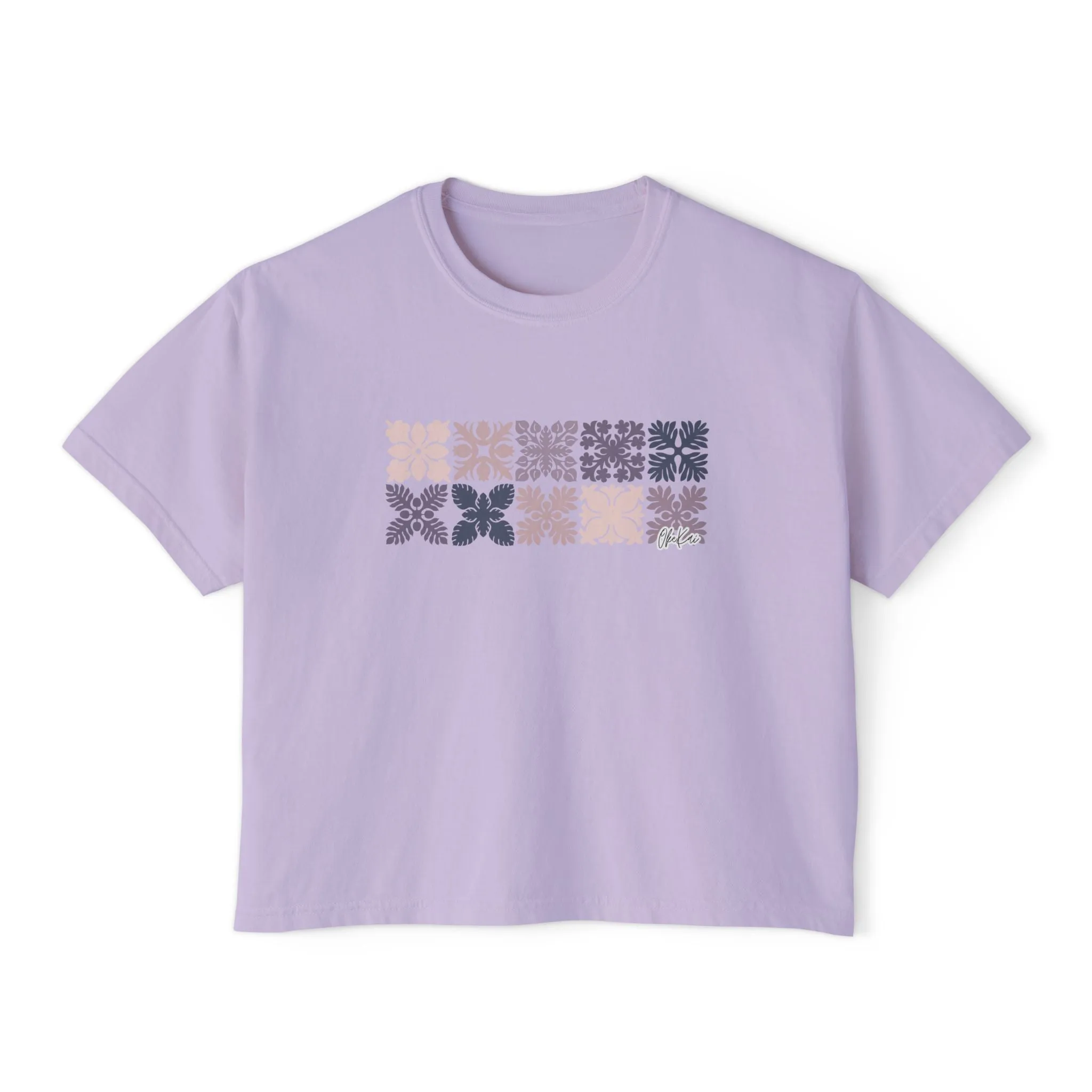 Wahine Quilt Boarder Boxy Tee