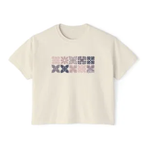 Wahine Quilt Boarder Boxy Tee