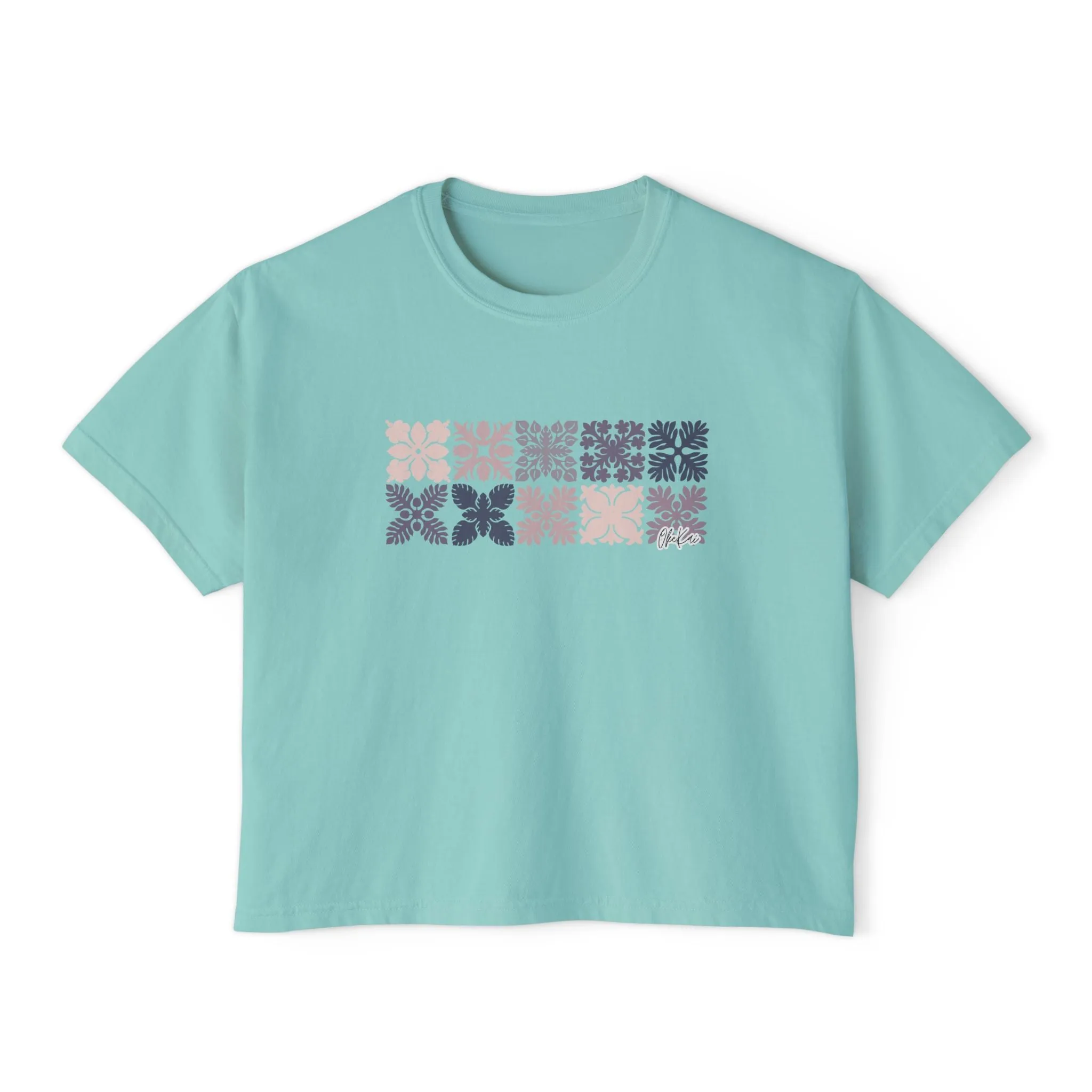 Wahine Quilt Boarder Boxy Tee