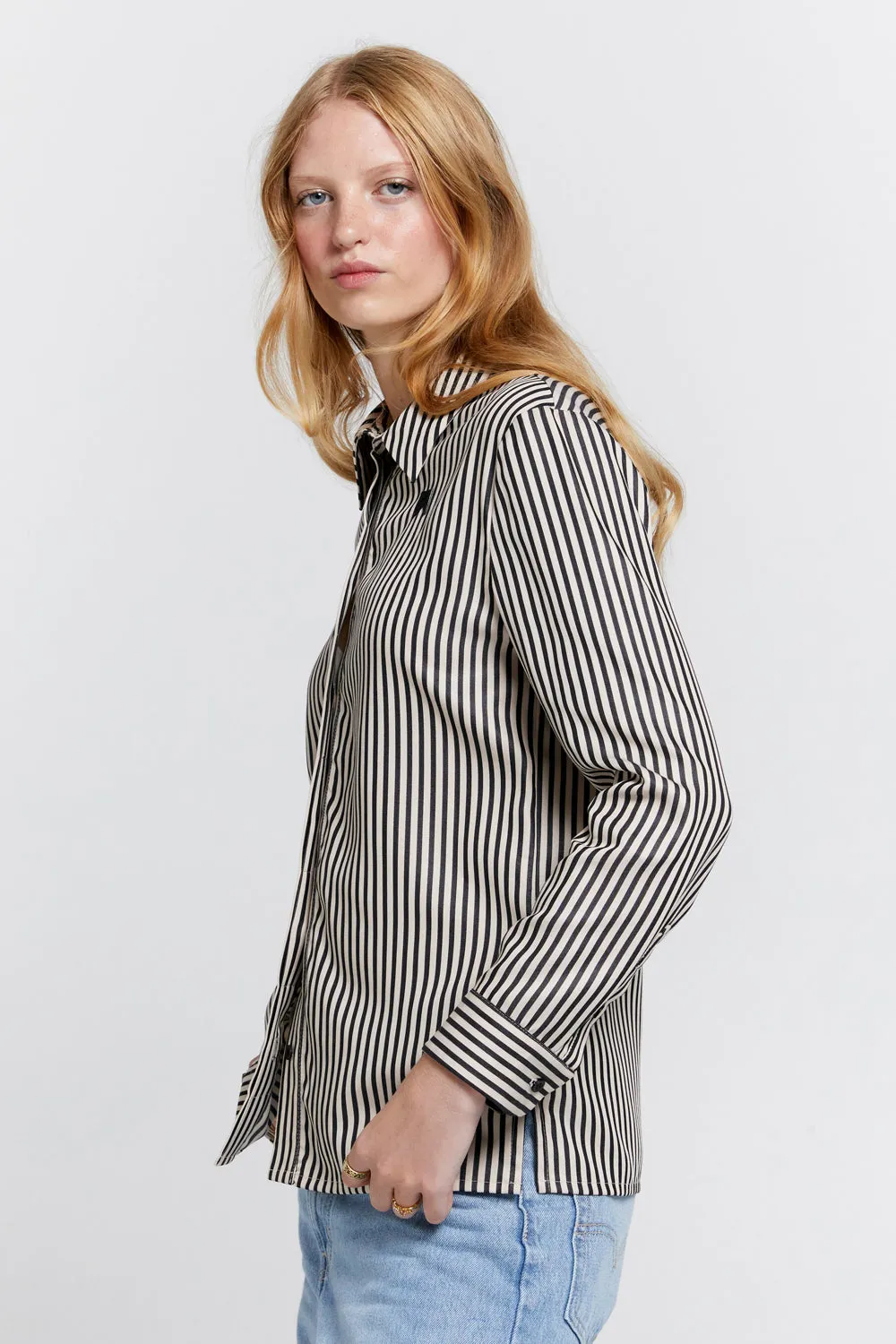 Walker Dress Shirt Black Stripe
