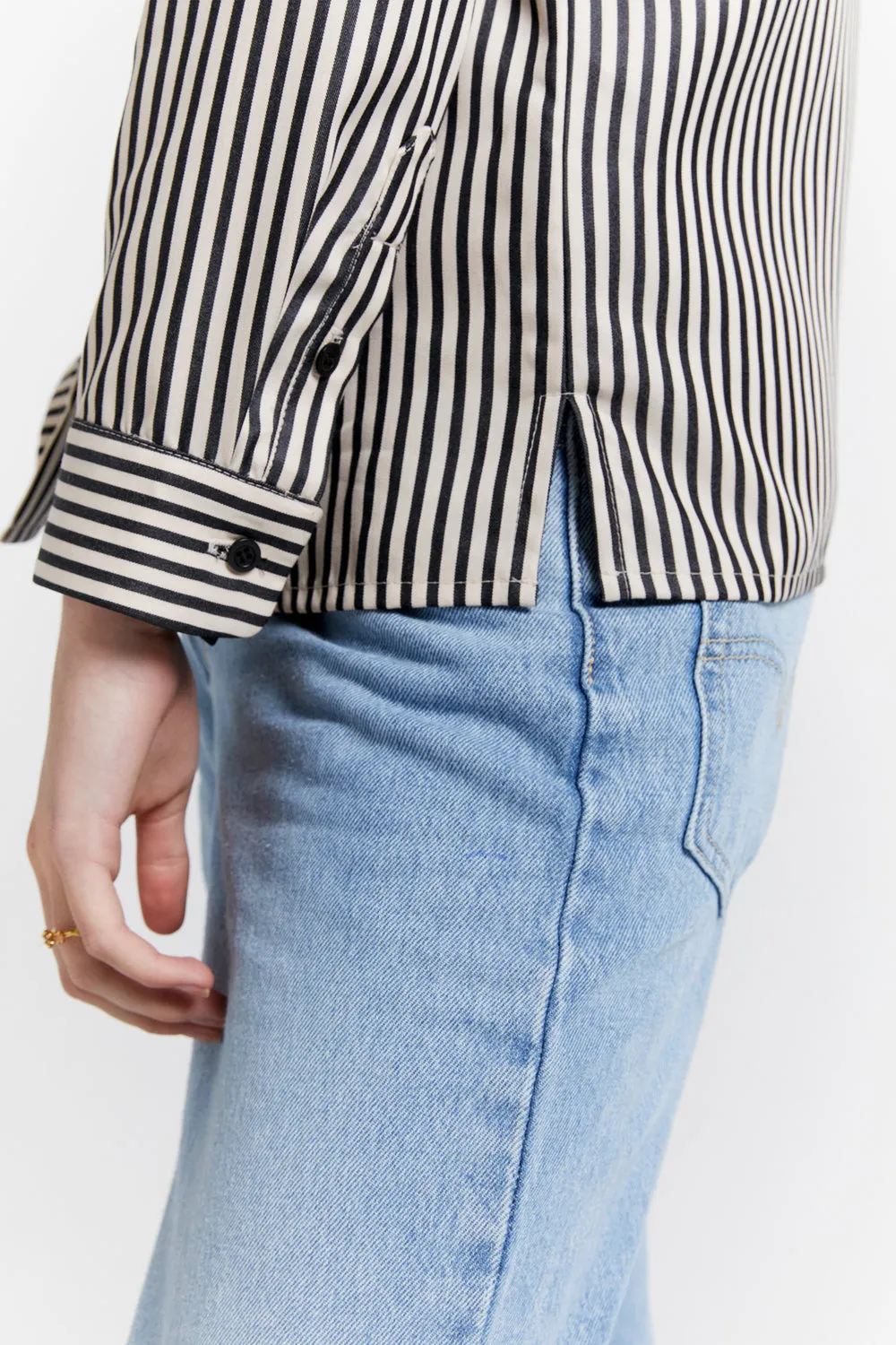 Walker Dress Shirt Black Stripe
