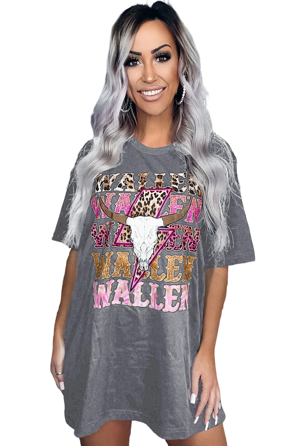 WALLEN Cowskull Graphic Oversized Tee