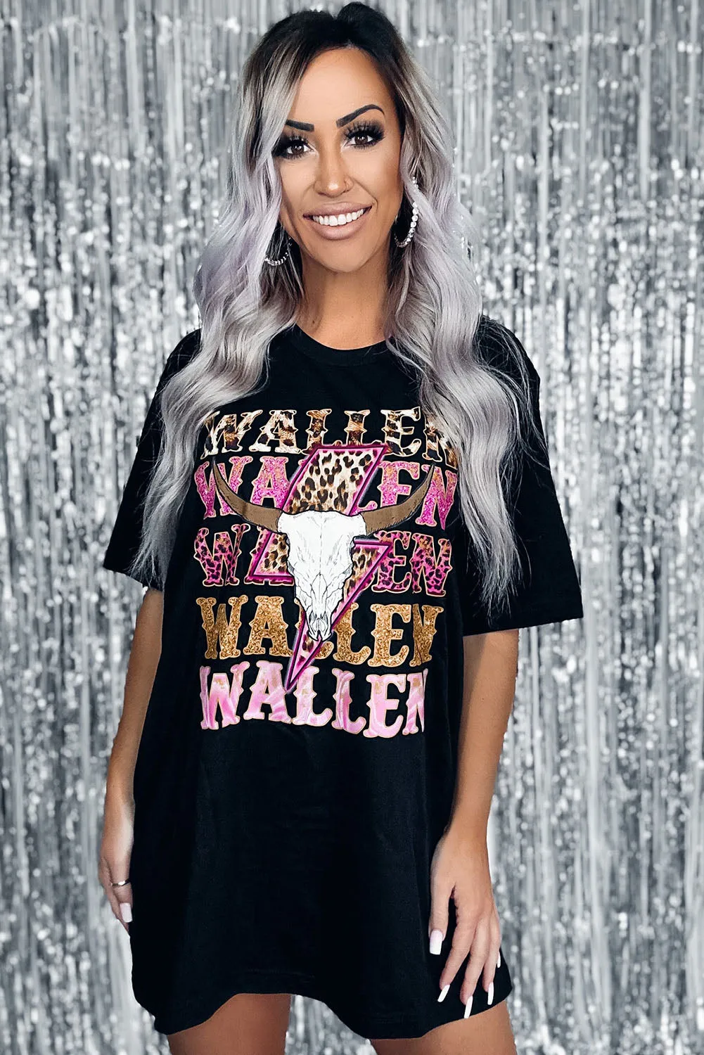 WALLEN Cowskull Graphic Oversized Tee