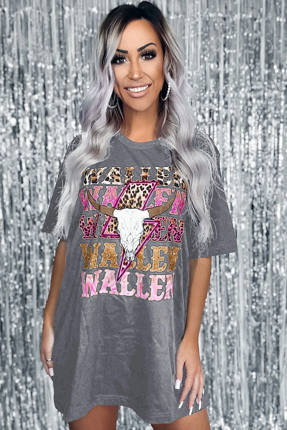 WALLEN Cowskull Graphic Oversized Tee