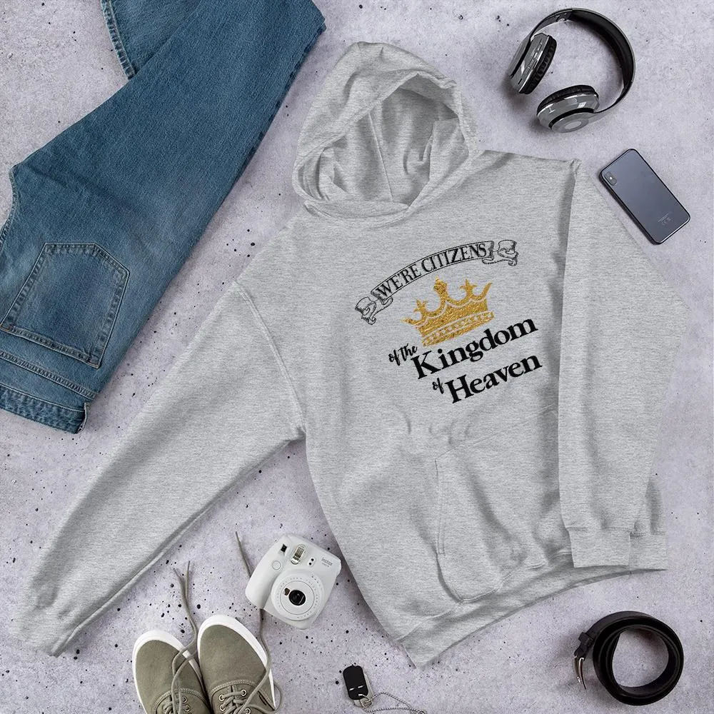 We're Citizens, Unisex Adult Hooded Sweatshirt-Black Text