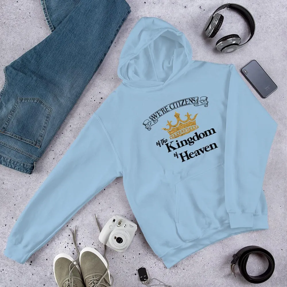 We're Citizens, Unisex Adult Hooded Sweatshirt-Black Text