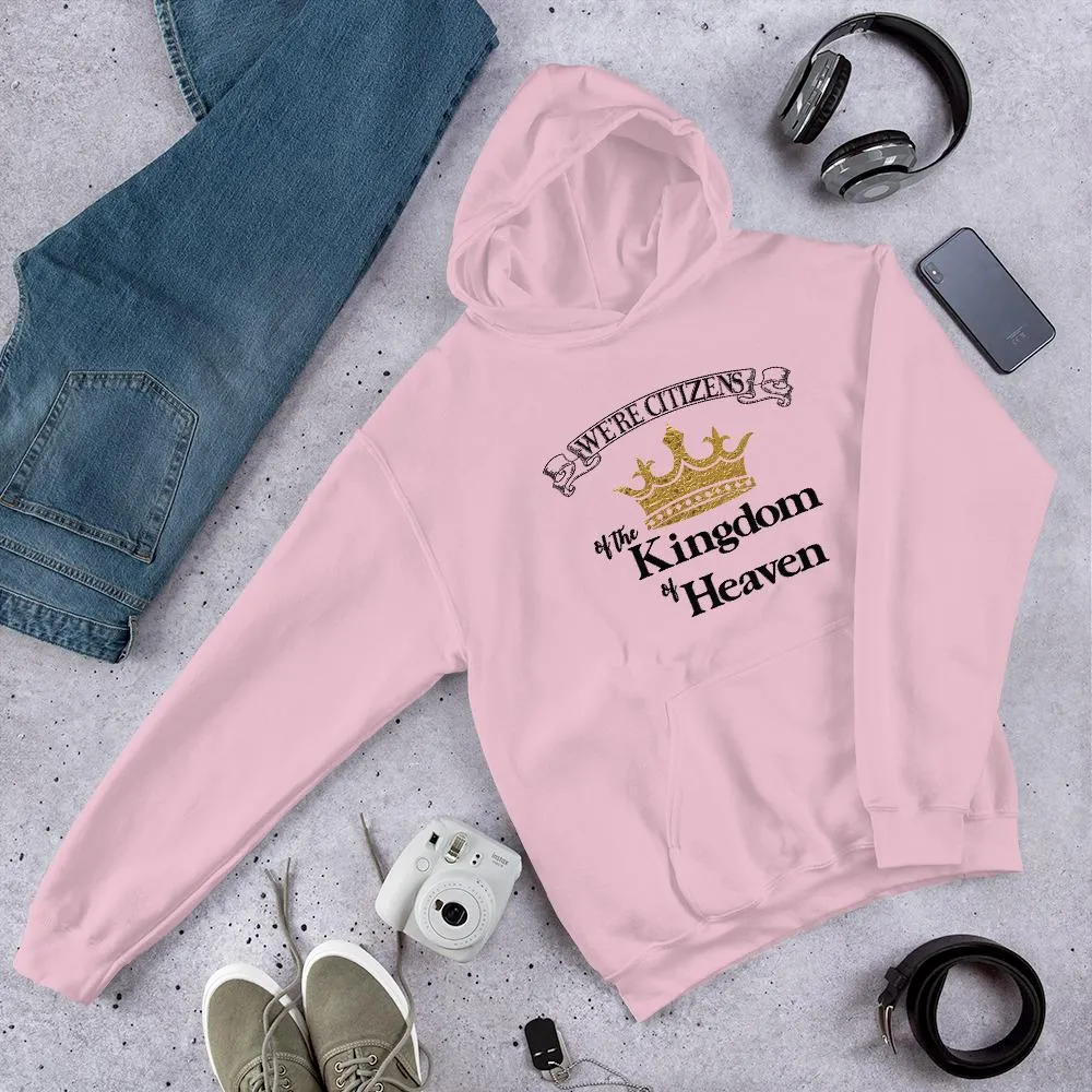We're Citizens, Unisex Adult Hooded Sweatshirt-Black Text